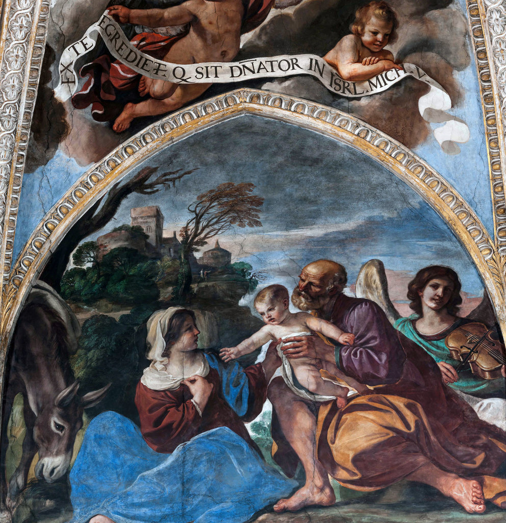Zoom guercino  affreschi della cupola del duomo di piacenza  1626 1627