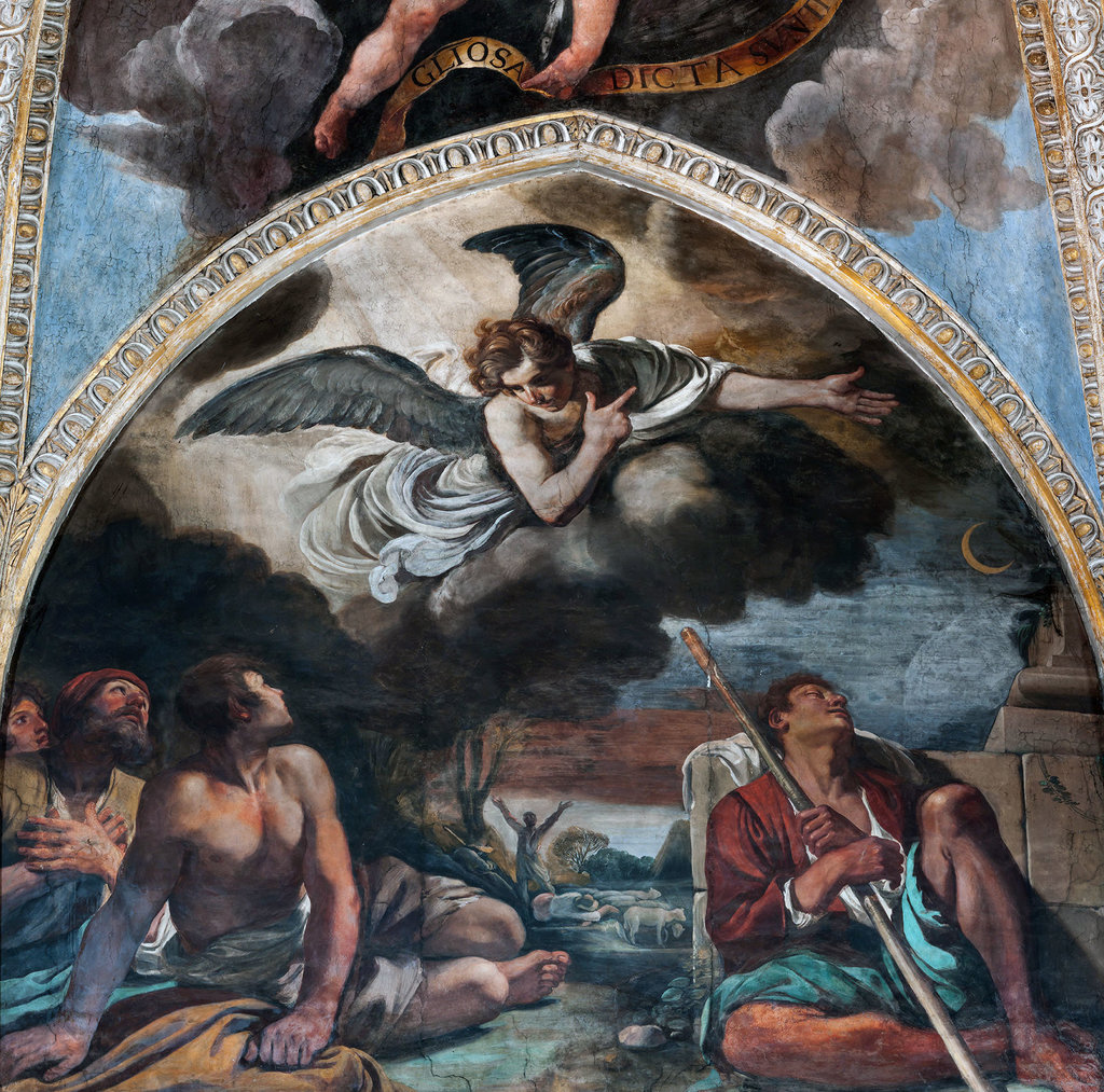 Zoom guercino  affreschi della cupola del duomo di piacenza  1626 1627  4 