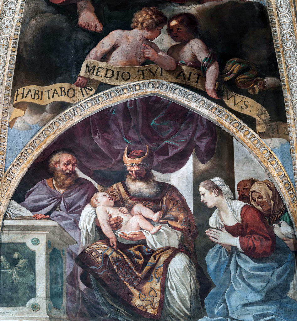 Zoom guercino  affreschi della cupola del duomo di piacenza  1626 1627  6 