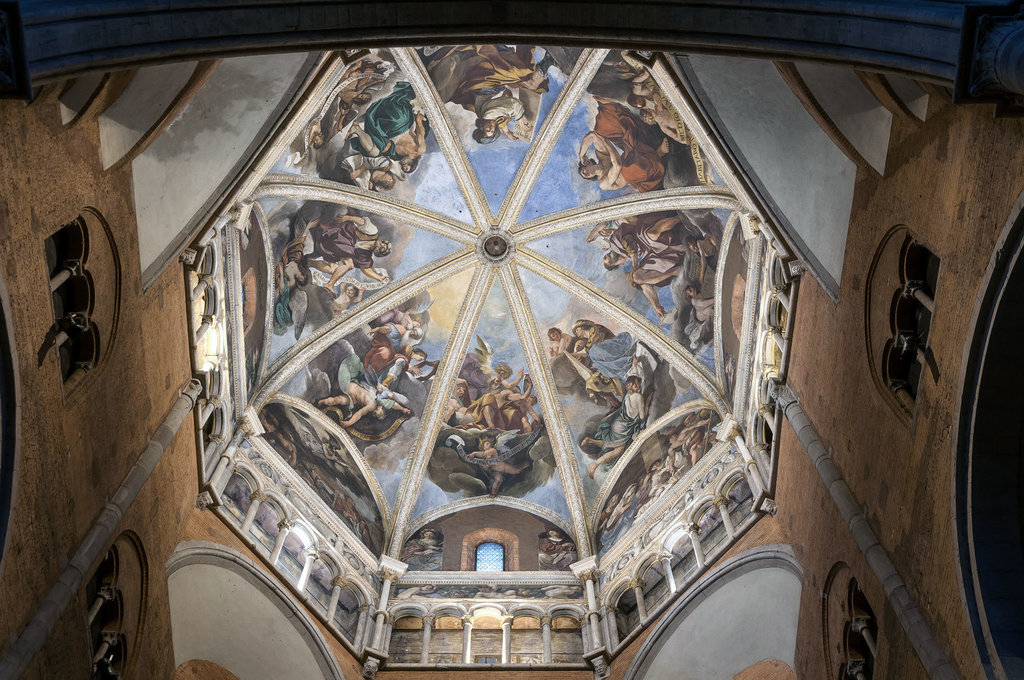 Zoom guercino  affreschi della cupola del duomo di piacenza  1626 1627  8 